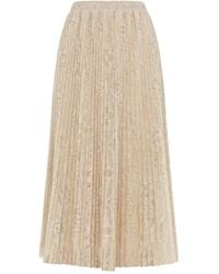 Ermanno Scervino - Lace Cotton Midi Skirt - Lyst