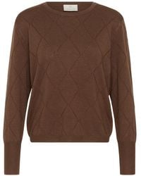 Kaffe - Kalizza Argyle Pullover Ls - Lyst
