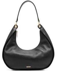 DKNY - Schwarze Hobo-Schultertasche - Lyst