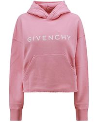 Givenchy - Sudadera de algodón con capucha y bajo deshilachado - Lyst