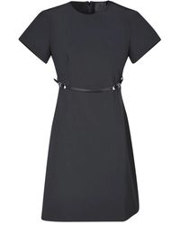 Givenchy - Vestido negro de algodón con detalles voyou - Lyst