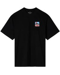 Edwin - Tops ,Zwart ,Katoen Fuji San Zonsondergang Katoenen T-Shirt Print - Lyst