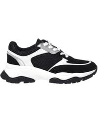 Baldinini - Schoenen ,Zwart ,Leer Suede En Mesh Sneaker - Lyst