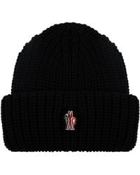 Moncler - Accessoires ,Zwart ,Wol Grenoble Apres-Ski Beanie - Lyst