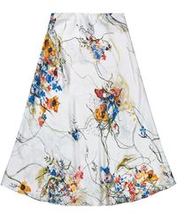Munthe - Preciosa falda de seda con estampado floral - Lyst