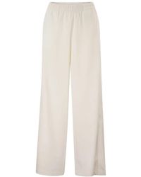 Fay - Broeken ,Wit ,Polyester Regular Fit Jersey Broeken - Lyst