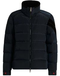 Kiton - Jassen ,Blauw ,Gewatteerde Bomberjack Met Fluweel Kraag - Lyst
