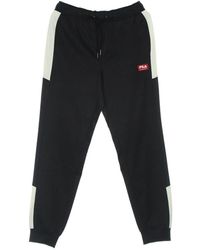 Fila - Broeken ,Zwart ,Polyester Zwarte Track Pants Elastische Taille Manchet - Lyst