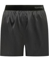 Tom Ford - Stretch Silk Satin Pj Shorts - Lyst