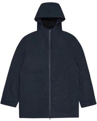 Rains - Jassen ,Blauw ,Suva Hardshell Lange Jas - Lyst