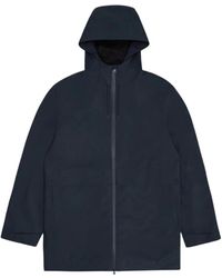 Rains - Jassen ,Blauw ,Suva Hardshell Lange Jas - Lyst