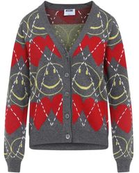 Moschino - Truien & Vesten ,Veelkleurig ,Wol Grijze Trui Aw 25 Luxe Comfort - Lyst