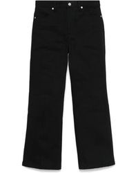 Jil Sander - Schwarze klassische jeans mit verdecktem reißverschluss - Lyst