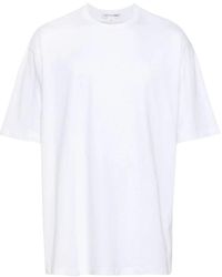 Comme des Garçons - T-shirt in cotone con stampa logo in bianco - Lyst