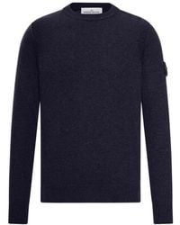 Stone Island - Blaue Pullover Für Männer - Lyst