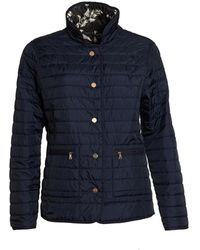 Danwear - Jassen ,Blauw ,Polyester Omkeerbare Gewatteerde Jas Illona - Lyst