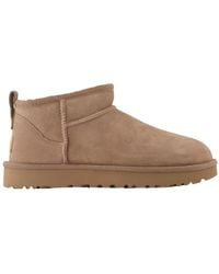 UGG - Schoenen ,Bruin ,Leer Classic Ultra Mini Boot - Lyst