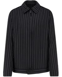 Y-3 - Pinstripe Ritssluiting Bomberjack - Lyst