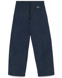 A.P.C. - Marineblaue Elastische Shorts Mit Kordelzug - Lyst