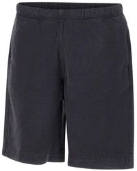 Paul Smith - Korte Broeken ,Blauw ,Linnen Linnenmix Shorts Met Trekkoord - Lyst