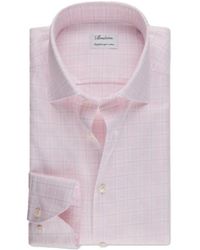 Stenströms - Overhemden ,Roze ,Slimline Manchet Shirt - Lyst