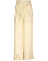 Peserico - Goldene Ramiehose Mit Elastischem Bund - Lyst