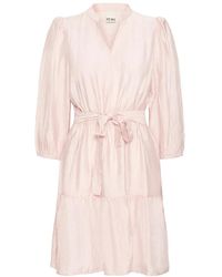 Ichi - Kleedjes ,Roze ,Rose Dust Stijlvolle Jurk - Lyst