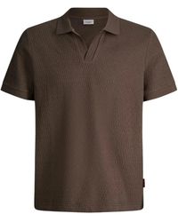 Joop! - Brūns Polo Shirt Met Geweven Textuur - Lyst