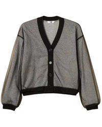 Twinset - Truien & Vesten ,Grijs ,Tule Cardigan - Lyst
