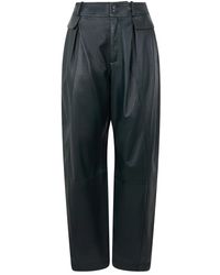 Alberta Ferretti - Leather Trousers - Lyst