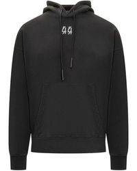 44 Label Group - Zwarte Katoenen Logo Hoodie Sweater - Lyst