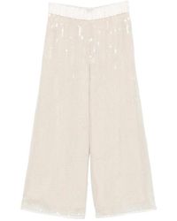Peserico - Neutrals Trousers - Lyst