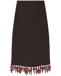 Tory Burch - Embellished Crepe Skirt - Lyst