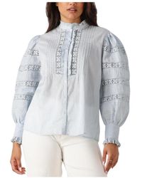 Antik Batik - Overhemden ,Blauw ,Elegante Lena Blouse Voor - Lyst