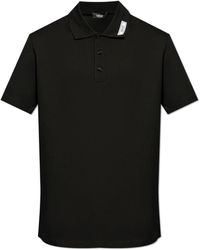 Versace - Tops ,Zwart ,Katoen Polo Met Logo - Lyst
