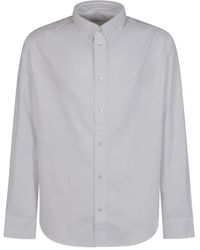Maison Kitsuné - Overhemden ,Wit ,Katoen Profile Fox Button Down Shirt Seasonal - Lyst