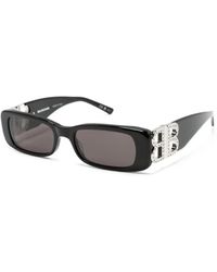 Balenciaga - Sonnenbrille schwarzer rahmen runde linse,stylische sonnenbrille mit bb0096s design,vintage rechteckige sonnenbrille - Lyst