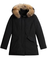 Woolrich - Jassen ,Zwart ,Leer Luxury Arctic Raccoon Parka - Lyst