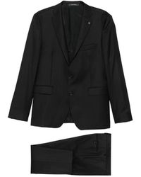 Tagliatore - Kostuums ,Zwart ,Wol Single-Breasted Suit - Lyst