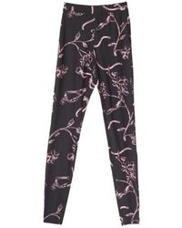 Moschino - Broeken ,Veelkleurig ,Zwarte Ramage Print Leggings - Lyst
