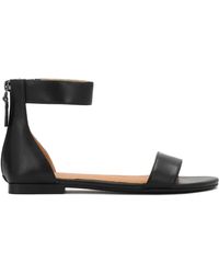 Kazar - Schoenen ,Zwart ,Leer Platte Sandalen Met Een Rits Aan De Achterkant - Lyst