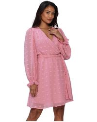 Y.A.S - Kleedjes ,Roze ,Dottie Ls Wrap Dress - Lyst