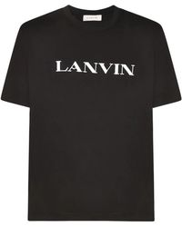 Lanvin - Tops ,Zwart T-Shirts En Polo's Zwart - Lyst
