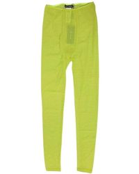 Dolce & Gabbana - Neongrüne Spitze Leggings Hose - Lyst
