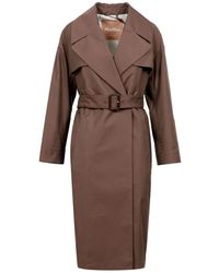 Max Mara - Jassen ,Bruin ,Katoen The Cube Trench Coat - Lyst