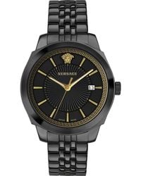 Versace - Armbanduhr icon classic schwarz 42 mm vev901823 - Lyst