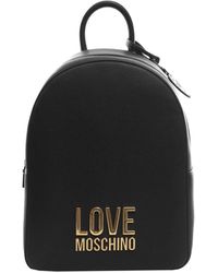 Love Moschino - Schwarzer synthetischer rucksack für frauen - Lyst