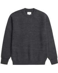 Norse Projects - Truien & Vesten ,Grijs ,Katoen Henning Cotton Wool Rib Sweater - Lyst