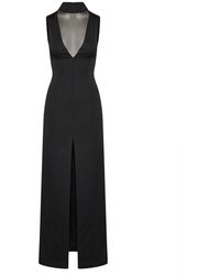 RICHMOND - Langes Kleid Mit Tiefem V-Ausschnitt Und Frontschlitz - Lyst