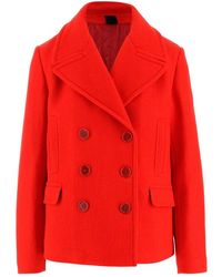 Aspesi Double-breasted Fitted Jacket - Rood
